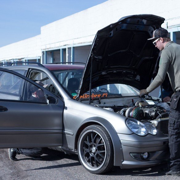 Getting the car ready for some action.